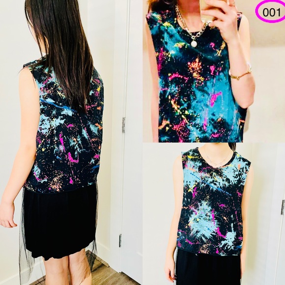 2 piece Tie-Dye Black top + dress (2 pieces) - Picture 1 of 4